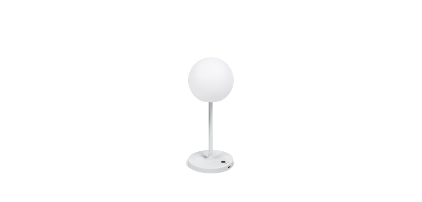 Lampe de table d'extérieure Dinesh en acier gris 40 cm