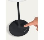 Lampe de table d'extérieure Dinesh en acier noir 40 cm