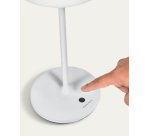 Lámpara de mesa de exterior Dinesh de acero gris 40 cm