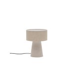 Lampe de table Algaida en tissu gris