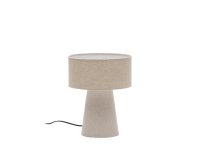 Lámpara de mesa Algaida de tejido gris