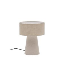 Lampe de table Algaida en tissu gris