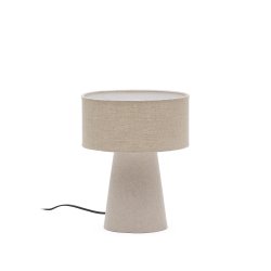 DE_Lampe de table Algaida en tissu gris