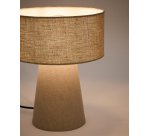 Lampe de table Algaida en tissu gris