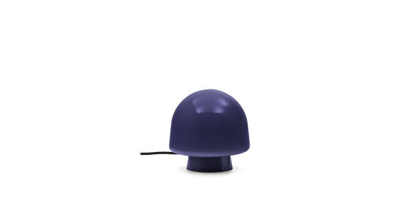 Lampe de table Reig en verre bleu