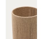 Lampe de table Kor en bois d’acacia finition foncée et jute