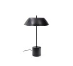 Lampe de table Sayra en marbre noir et métal peint noir