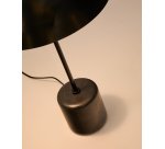 Lampe de table Sayra en marbre noir et métal peint noir