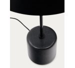 Lampe de table Sayra en marbre noir et métal peint noir