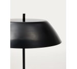 Lampe de table Sayra en marbre noir et métal peint noir