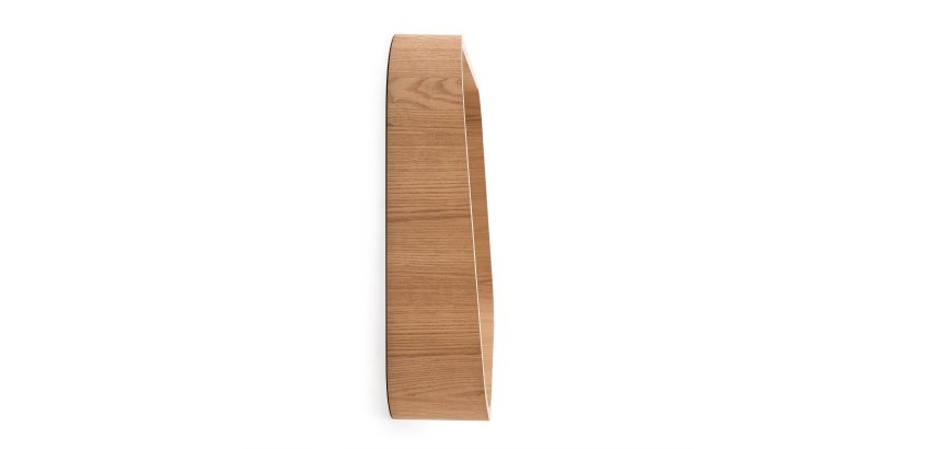 Salaya ash laminated plywood framed mirror in a natural finish, 90 x 60 cm