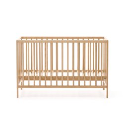 Cuna Shantal de madera maciza de haya acabado natural 60 x 120 cm