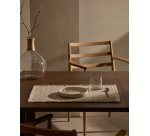 Serlina vase made of rattan and transparent recycled glass 37 cm