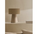 Lampe de table Algaida en tissu gris