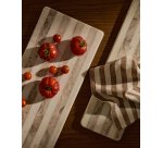 Tabla de servir grande Sylara de mármol gris y blanco