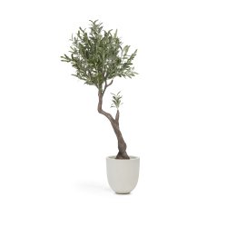 Plante artificielle Olivo avec pot noir 140 cm