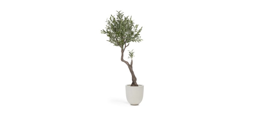 Plante artificielle Olivo avec pot noir 140 cm