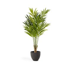 Planta artificial Palmera de bambú con maceta negro 170 cm