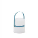 Ridley mini LED table lamp in blue polyethylene