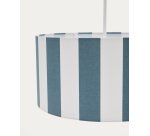 Abat-jour pour plafonnier Ciral à rayures bleu et blanc  Ø 40 cm