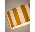 DE_Abat-jour pour plafonnier Ciral à rayures jaune et blanc  Ø 40 cm