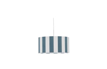 Abat-jour pour plafonnier Ciral à rayures bleu et blanc  Ø 40 cm