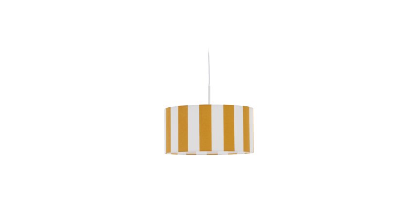 DE_Abat-jour pour plafonnier Ciral à rayures jaune et blanc  Ø 40 cm