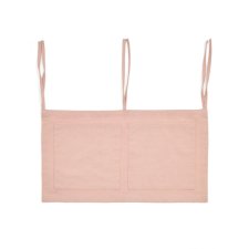 Organisateur de lit bébé Laily 100 % coton rose 25 x 45 cm