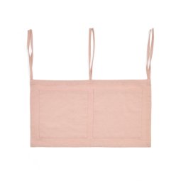 Organisateur de lit bébé Laily 100 % coton rose 25 x 45 cm