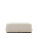 Repose-pied Martina en bouclette écru 123 x 85 cm