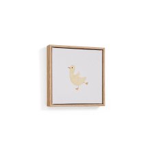 Tableau Milu avec motif de poussin jaune 20 x 20 cm