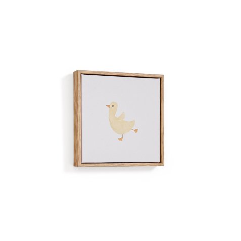 Tableau Milu avec motif de poussin jaune 20 x 20 cm