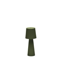 Petite lampe de table extérieure Arenys en métal avec finition verte