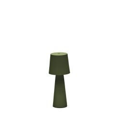 Arenys small outdoor metal table lamp in a green painted finish