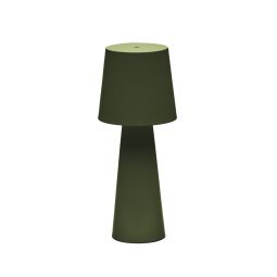 DE_Grande lampe de table extérieure Arenys en métal avec finition verte