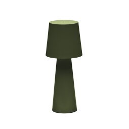 Arenys large outdoor metal table lamp in a green painted finish