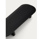 Table basse Pirita en bois de chêne finition noire 146 x 56,5 cm