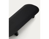 Table basse Pirita en bois de chêne finition noire 146 x 56,5 cm