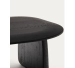 Table auxiliaire Pirita en bois de chêne finition noire 70,6 x 70 cm