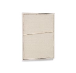 Cuadro Maha blanco con línea horizontal 52 x 72 cm