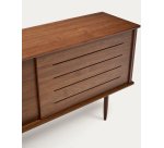 Aparador Carolin 2 puertas y 1 cajón de chapa de nogal 180 x 83,8 cm