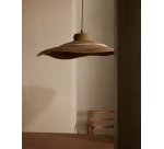 Lampe de plafond Albenya en fibres naturelles et coton, finition naturelle et blanche Ø 90 cm