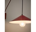 Applique Kally en métal peint rouge