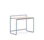 Bureau Tinn en placage de frêne et structure en métal bleu 82 x 45 cm