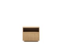 Helvine bedside table with 1 drawer in oak veneer, 60 x 52 cm FSC 100%