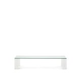 Adularia transparent, tempered-glass coffee table, 140 x 60 cm