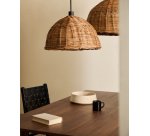 Abat-jour Jornets pour suspension en rotin, finition naturelle Ø 50 cm