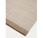 Nifelia beige wool jacquard rug, 200 x 300 cm