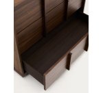 Commode Onix 3 tiroirs en placage de noyer finition foncée 100 x 78 cm FSC Mix Credit