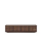 Meuble TV Onix en placage de noyer finition foncée 200 x 45 cm